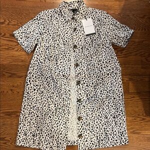 Leopard Print Button-Up Dress